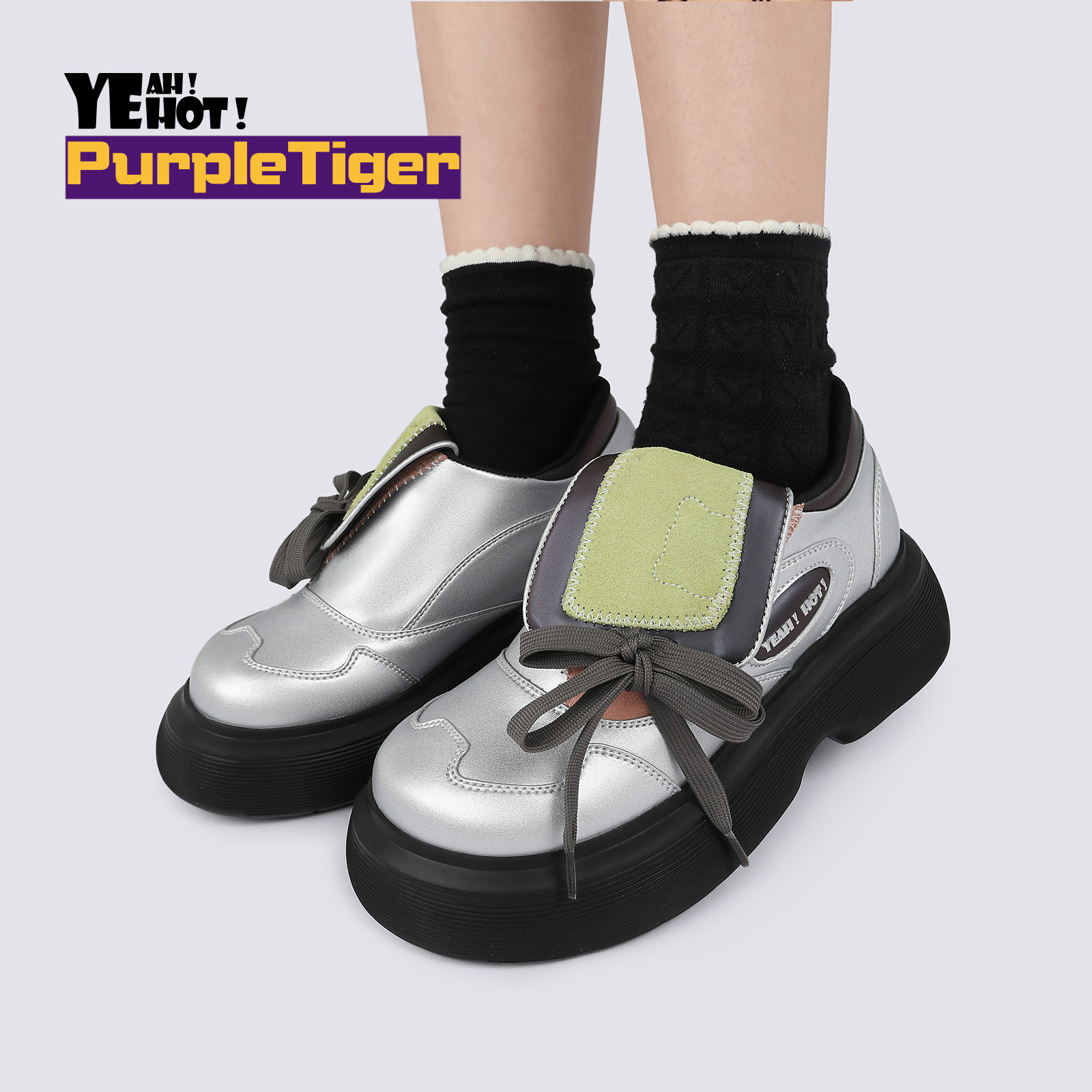 yeahhot原创设计感个性学院单鞋