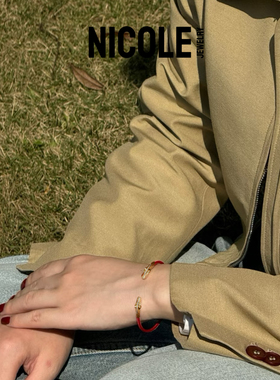 Nicole Jewelr 金色马年红绳弹力手镯女春节氛围感本命年好运礼物