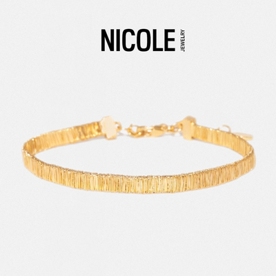 Nicole Jewelry 金络 重工拉丝编织纯银手链女小众设计感轻奢简约