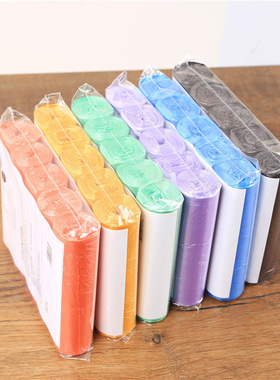 【200只装】平口式垃圾袋黑色袋厨房卫生间点断式 五卷平口垃圾袋