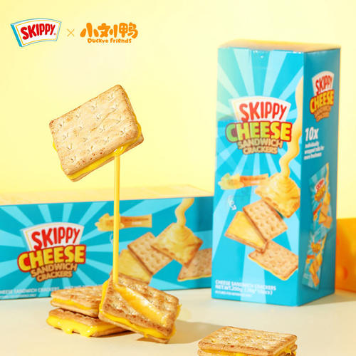 印尼进口SKIPPY四季宝芝士夹心饼干200g奶酪味蛋卷巧克力休闲零食