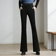 裤 秋冬季 子 高腰大码 弹力坠垂感休闲西装 加绒加厚微喇叭裤 女工作裤