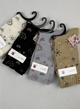 快适机能女袜中筒袜纯棉浮雕图案高贵优雅舒适透气吸汗XP20-26款