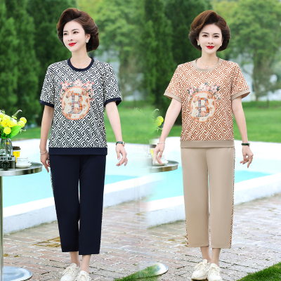 中年洋气妈妈夏装套装