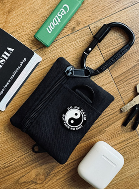 简约潮流高颜值迷你多功能钥匙包零钱包银行卡包学生饭卡包挂脖包