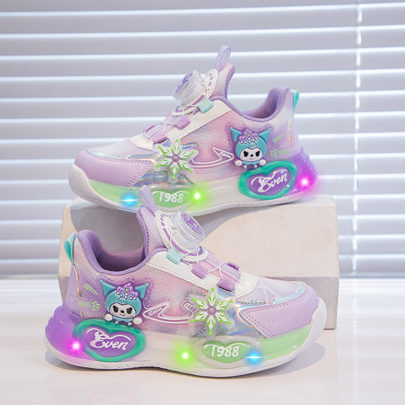 库洛米女童亮灯鞋软底旋转扣网面儿童老爹鞋女宝小风车公主鞋发光,童鞋/婴儿鞋/亲子鞋,运动鞋,淘宝优惠券,粉丝福利购,淘宝优惠卷