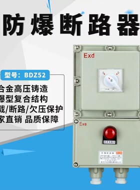 防爆断路器BDZ52-2P 3P 4P 防爆漏电开关10A16A25A32A40A63A100A