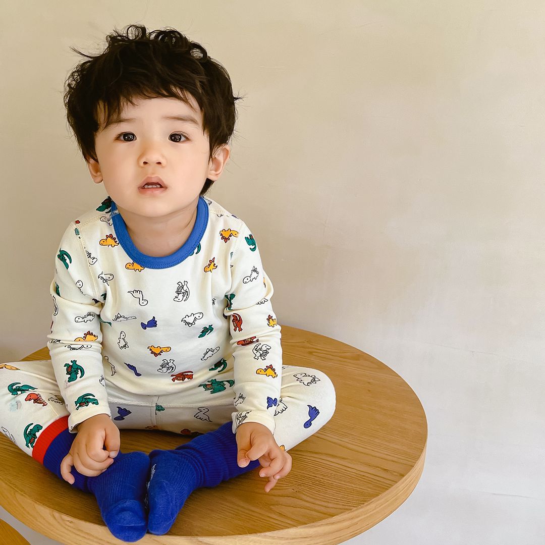 宝宝纯棉睡衣套装秋衣秋裤春秋
