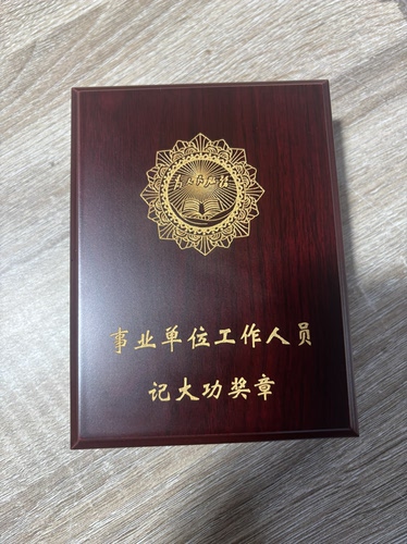 事业单位工作人员记大功奖章铜材料镀真金