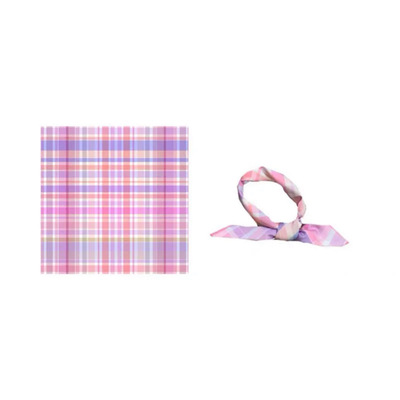 flora春秋甜美减龄粉色小方巾