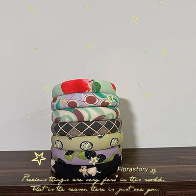 Florastory原创设计趣味艺术生复古日漫少女海绵高颅顶发箍头箍