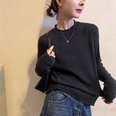 上衣 打底气质木耳边慵懒风高级感针织衫 2025秋冬新款 韩版