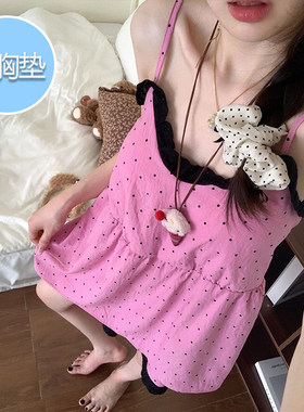 带胸垫睡衣女夏季吊带短裤纯欲风