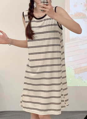 背心吊带睡裙女夏天季纯棉网红风
