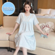 公主风加肥加大码 薄款 200斤睡衣家居服 纯棉短袖 带胸垫睡裙女夏季