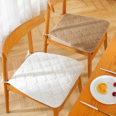 秋冬毛绒椅子坐垫定制学生座垫梯形餐桌椅凳子垫加厚车垫办公室垫