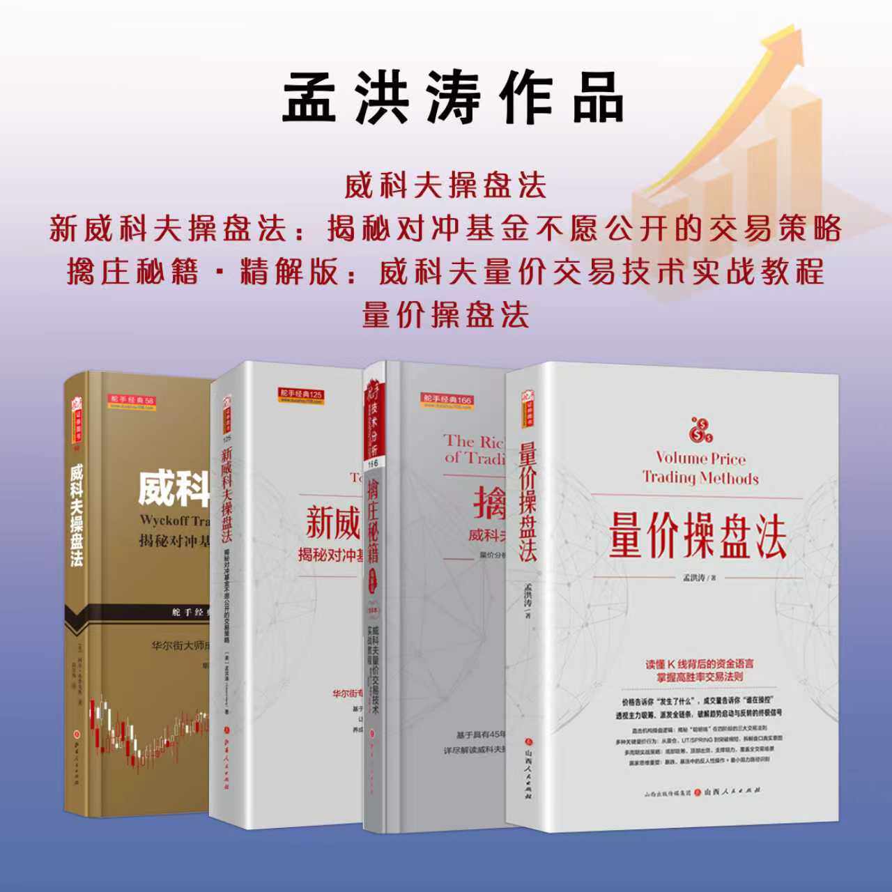 套装4册 孟洪涛作品  威科夫操盘法 新威科夫操盘法 擒庄秘籍 量价操盘法
