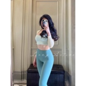 Active高腰裸感无尴尬线运动瑜伽裤 健身裤 背心套装 Lexy lu露同款
