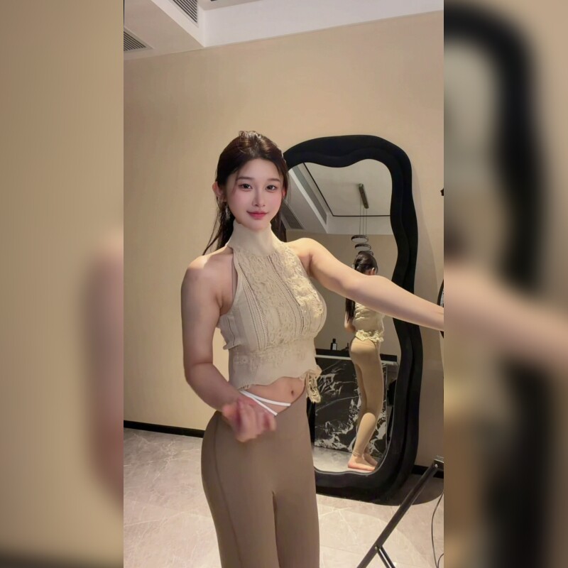姜黄色高腰紧身瑜伽裤云感亲肤健身裤柔软舒适外穿运动裤