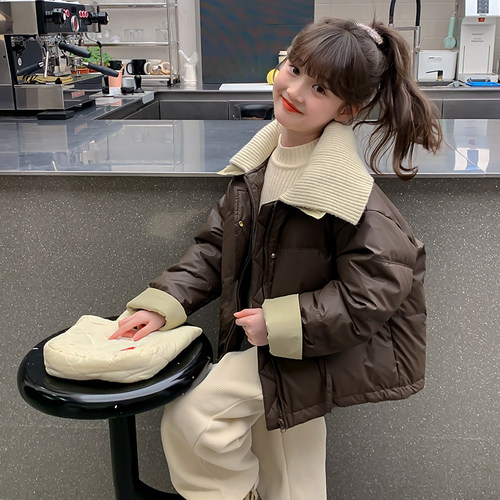 女童羽绒服2024年新款儿童装冬季白鸭绒外套洋气女孩冬装免洗加厚