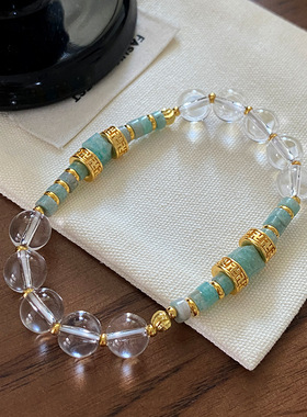 正品新中式天河石水晶手链女款2025新款天然石手串轻奢感复古手饰