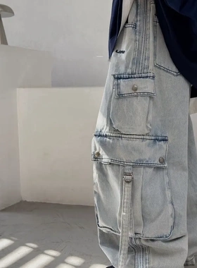 【大口袋】59051蒙蒙潮童2026春款新品男女童大口袋设计感牛仔裤