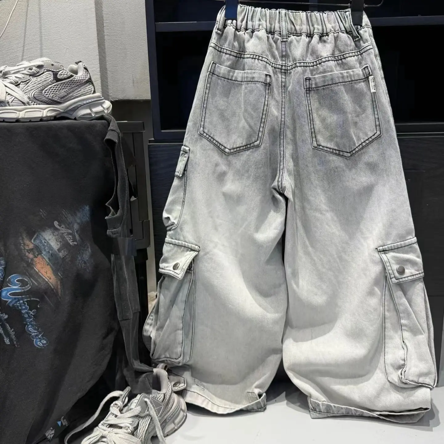 【城市剪影】蒙蒙潮童2026春款新品中大童大口袋设计款嘻哈牛仔裤,童装/婴儿装/亲子装,儿童牛仔裤,淘宝优惠券,粉丝福利购,淘宝优惠卷