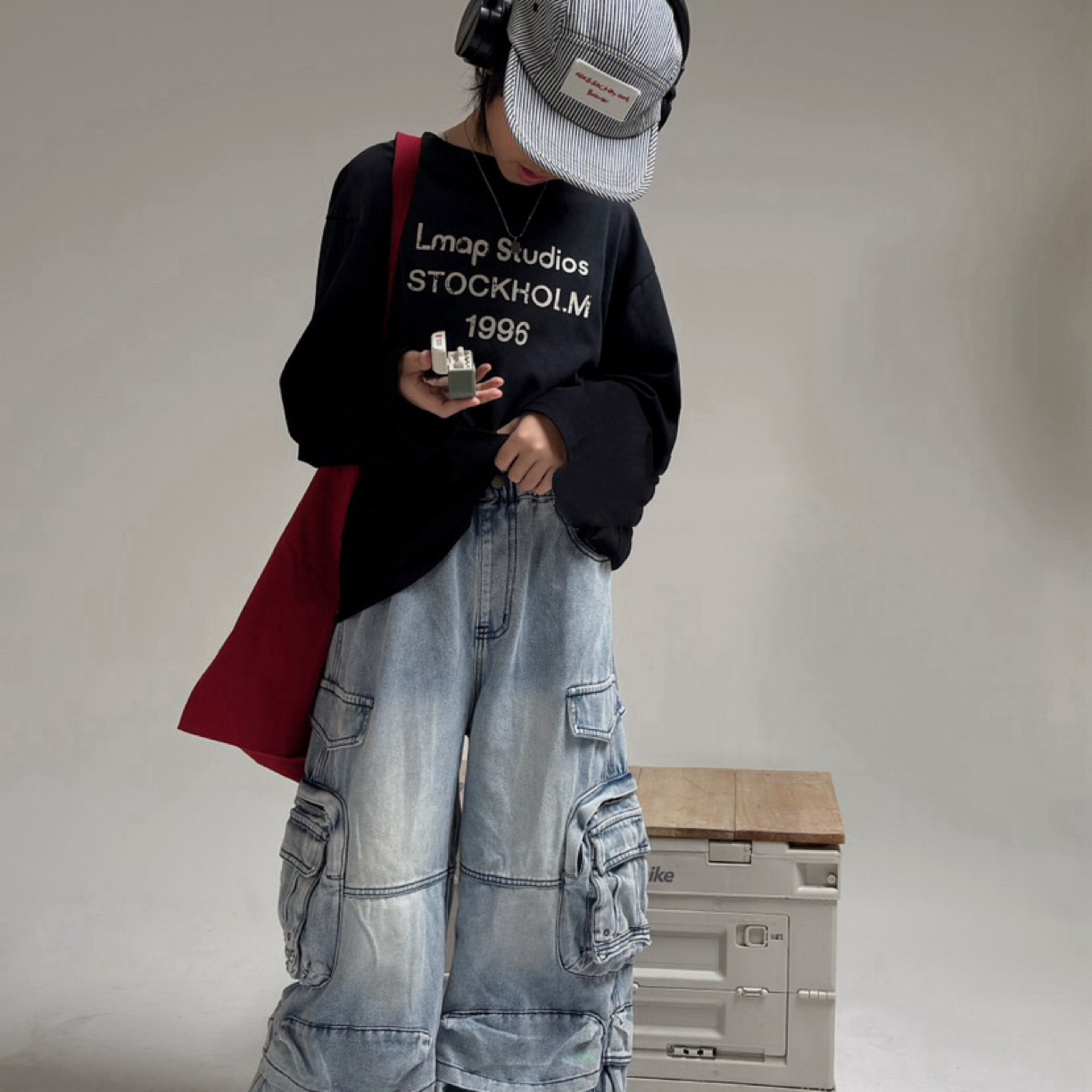 【设计大口袋】蒙蒙潮童中大童春款宽松多口袋做旧水洗工装牛仔裤,童装/婴儿装/亲子装,儿童牛仔裤,淘宝优惠券,粉丝福利购,淘宝优惠卷