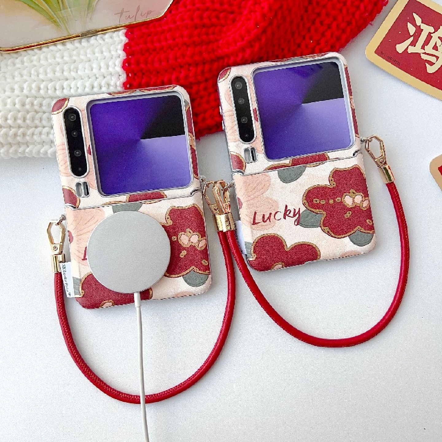 鎏金油画花朵华为PuraX手机壳