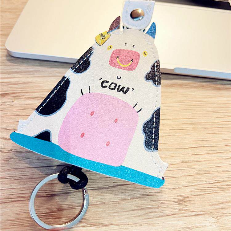 通用抽拉式钥匙套牛马打工人可爱卡通电动车电瓶车汽车遥控钥匙包
