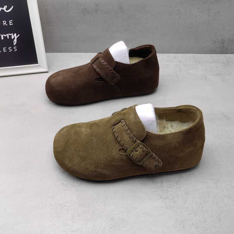 2025秋冬新款森系真皮勃肯鞋