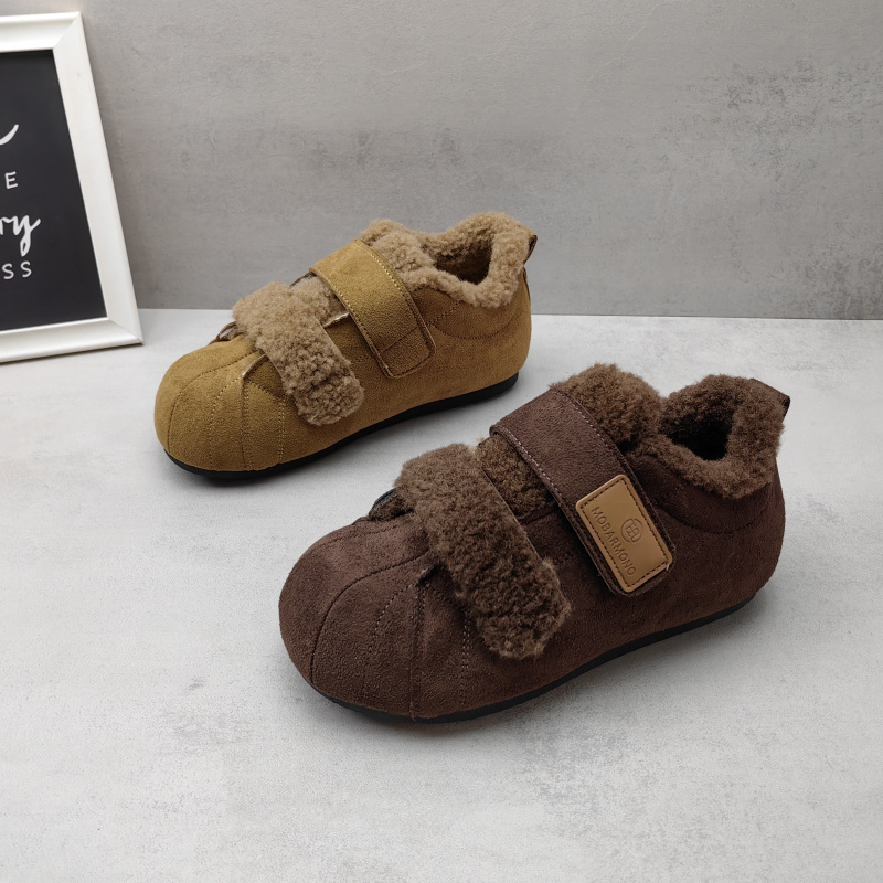 加绒保暖内增高魔术贴女款勃肯鞋