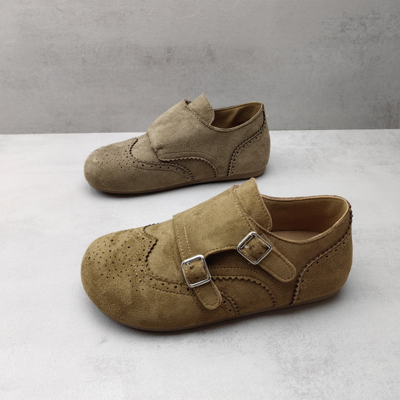 2026春款休闲风绒面勃肯鞋女双扣带圆头平底百搭舒适单鞋,女鞋,勃肯鞋/软木鞋,淘宝优惠券,粉丝福利购,淘宝优惠卷