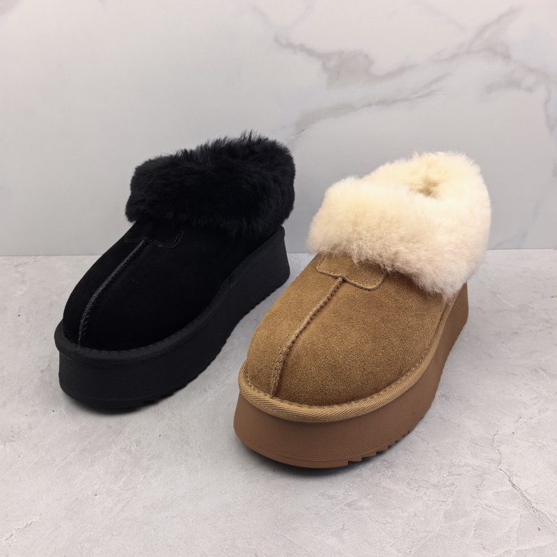 2024冬季靴子女鞋厚底大喜庆雪地靴羊毛棉鞋真皮磨砂皮女靴短靴