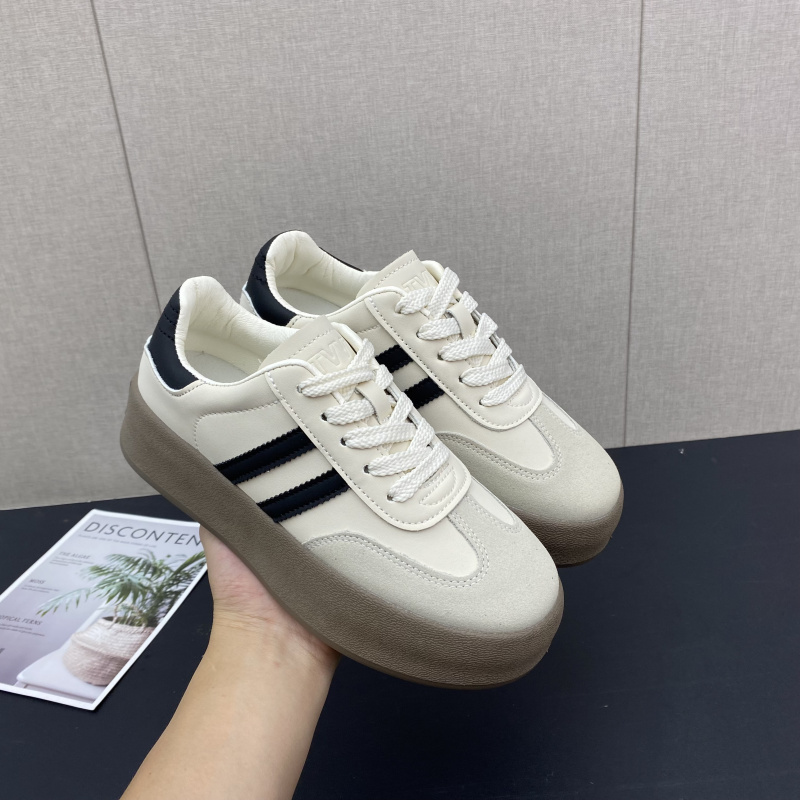 德训鞋运动鞋板鞋牛皮女单鞋