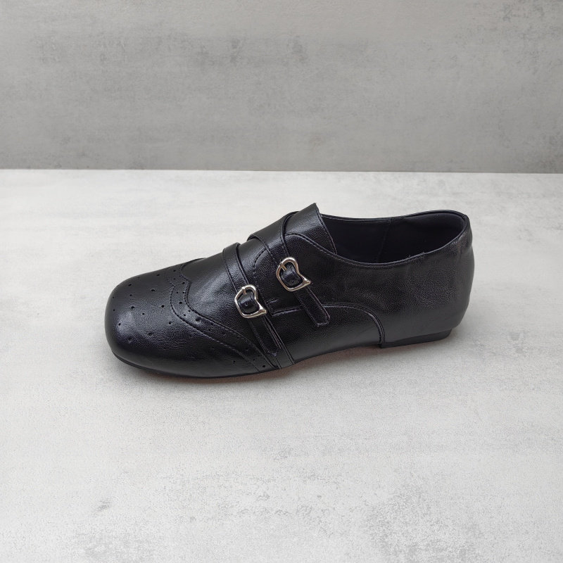 2026春款英伦风搭扣深口单鞋女平底乐福鞋百搭小皮鞋黑色,女鞋,深口单鞋,淘宝优惠券,粉丝福利购,淘宝优惠卷