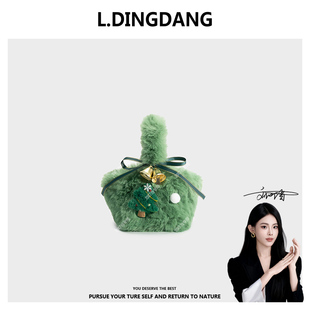 圣诞节礼物可爱奶fufu平安果毛绒手提包 新款 刘叮当甄选