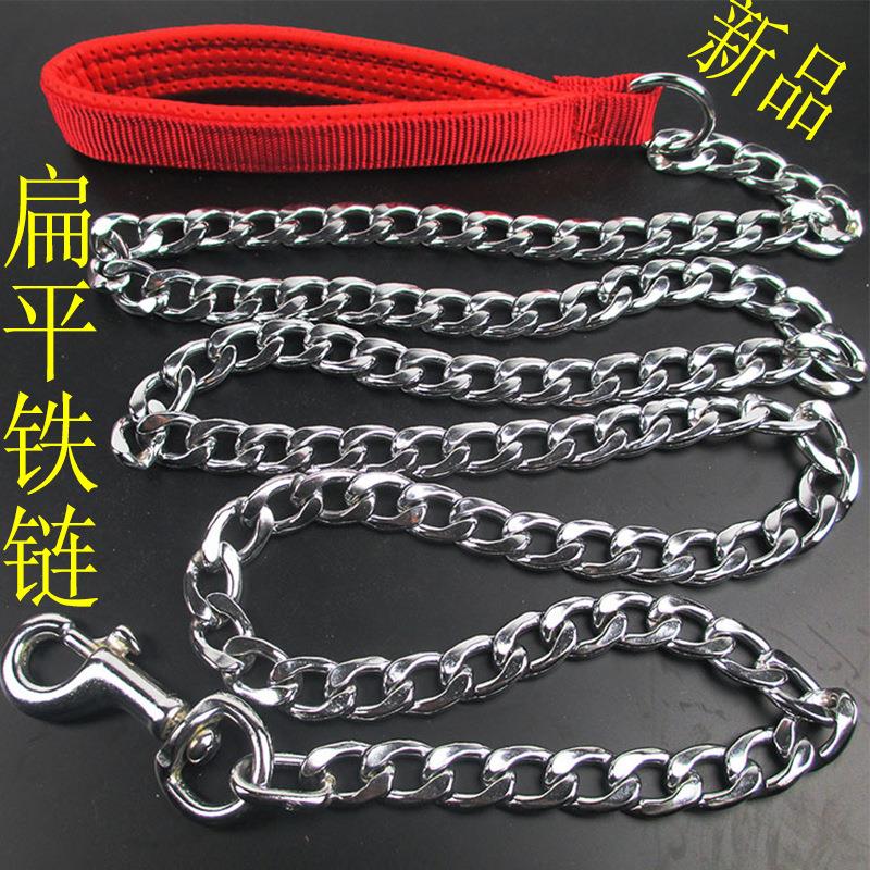 狗狗牵引绳防咬铁链狗绳加泡棉