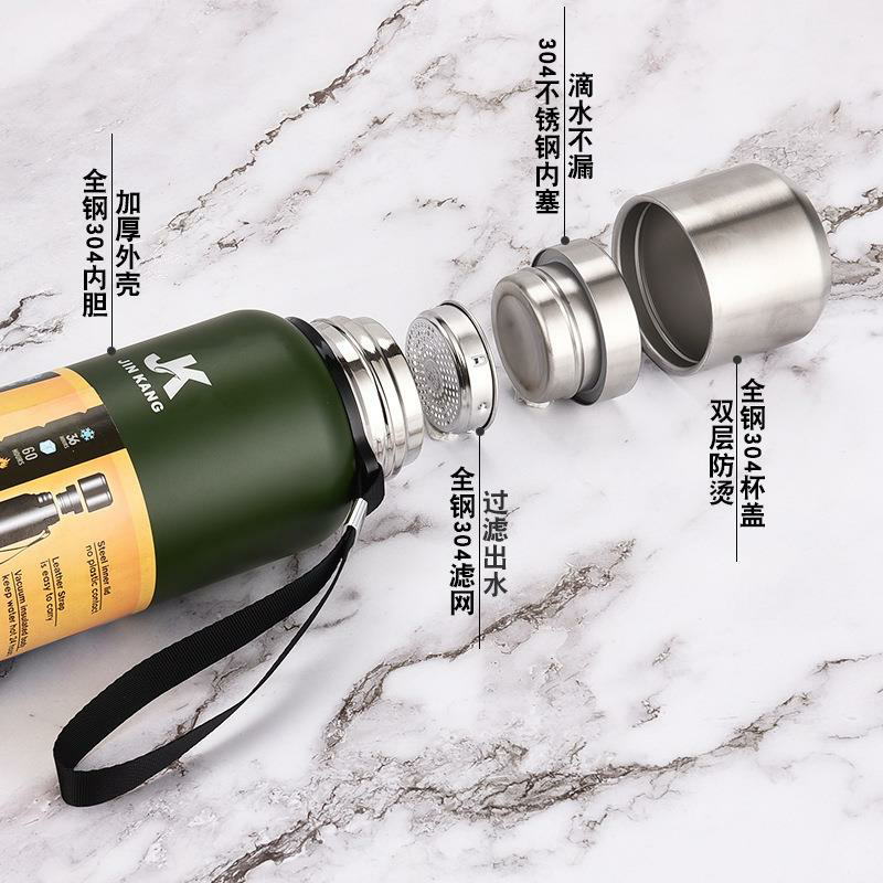 军迷户外便携专用大容量老式正品水壶不锈钢保温壶铝水杯训练行军