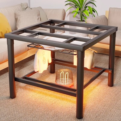 烤火桌子家用新款烤火架出租房简易写作业折叠取暖桌吃饭小方餐桌