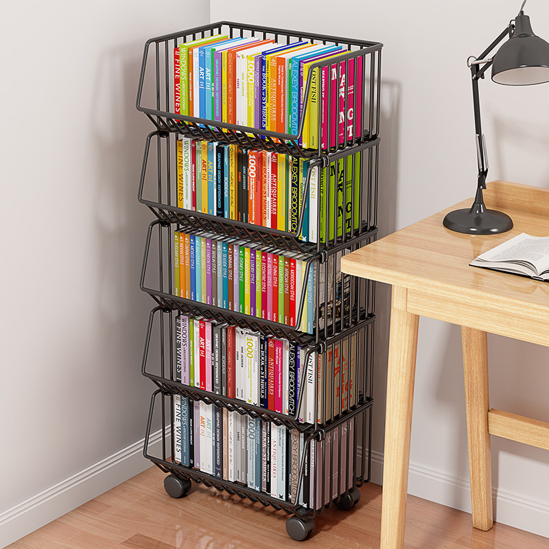 桌下可移动书架多层收纳架置书架