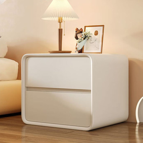 床头柜简约现代家用卧室实木储物床边柜收纳柜奶油风小型置物柜子