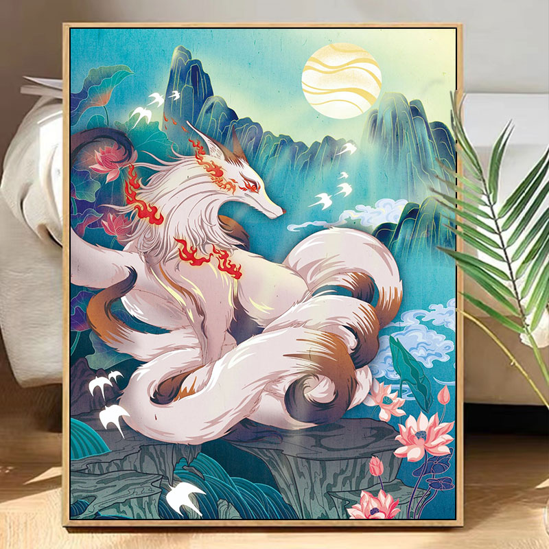 0基础手工diy填充色数字油彩画