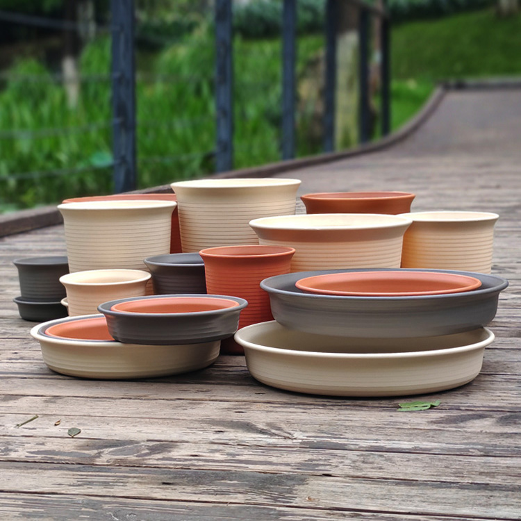 特厚加高花盆托盘PP树脂园艺花托