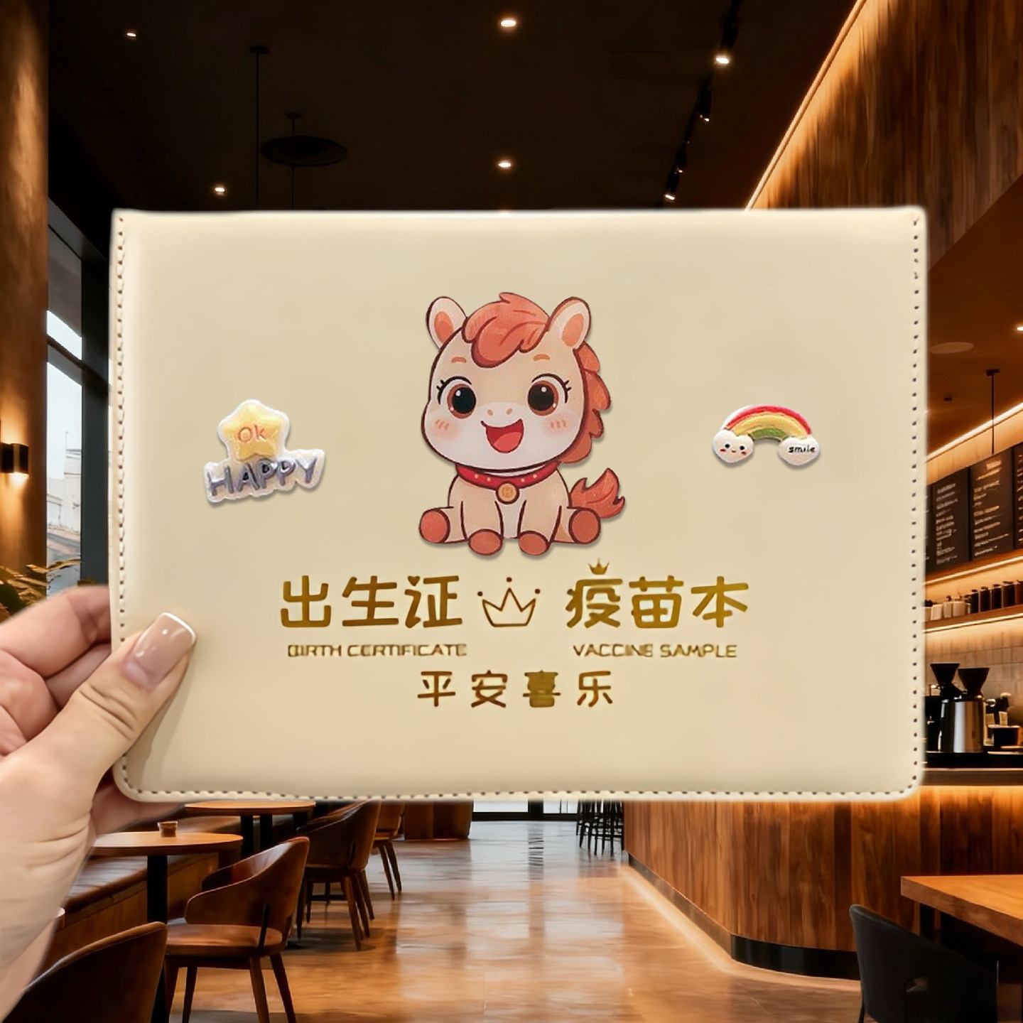 2026马宝宝出生证保护套和疫苗本三合一医学出生证明收纳壳不粘字