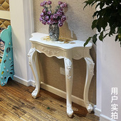 欧式 玄关桌子靠墙长条窄边台北欧轻奢风简欧柜半圆现代简约置物架