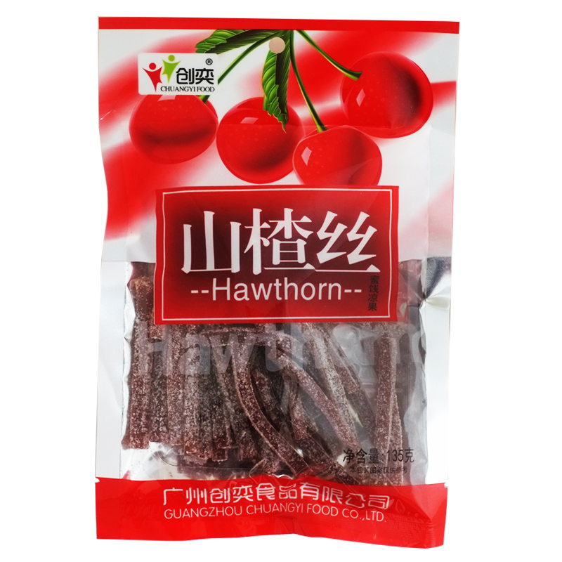 满8袋包邮 创奕山楂丝135g小包装山楂条蜜饯带糖手工山楂零食果干