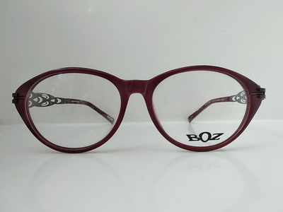 BOZ PLATINE 1315 暗红色 女平面镜 眼镜
