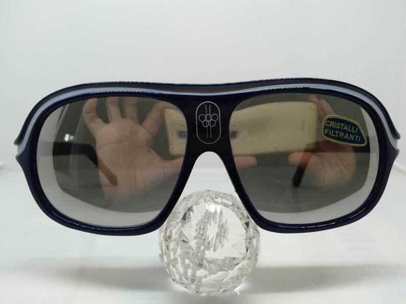 70年代 末 男士 飞行员 太阳镜 反光镜片墨镜 玻璃镜片 意大利