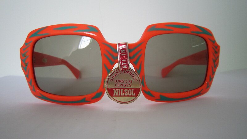 NILSON 四色 女 板材太阳镜 70年代末意大利